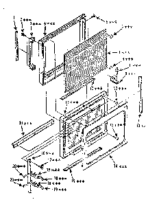 Door Parts Diagram and Parts List for 5648896380  Kenmore Microwave