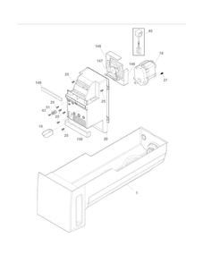 Ice Container Diagram and Parts List for EI23BC65KS4  Electrolux Refrigerator