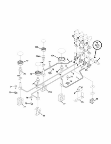 Burner Diagram and Parts List for 79032399401  Kenmore Cooktop