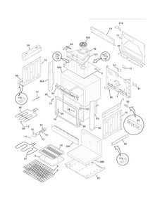 Body Diagram and Parts List for FFED3025LBD  Frigidaire Range