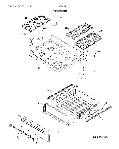 Top/drawer Diagram and Parts List for LFGF3054TDE  Frigidaire Range