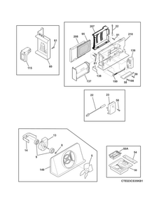 Controls Diagram and Parts List for EI23CS35KS3A  Electrolux Refrigerator
