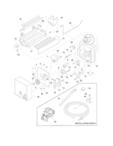 Ice Maker Diagram and Parts List for FFSS2622NW2  Frigidaire Refrigerator