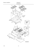 TOP/DRAWER Diagram and Parts List for FGDS3065KFC  Frigidaire Range
