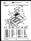 TOP DOOR PARTS Diagram and Parts List for 76-4967-00-12  Tappan Microwave Oven Combo
