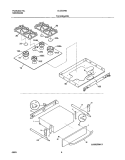 TOP / DRAWER Diagram and Parts List for GLCS378DSA  Frigidaire Range