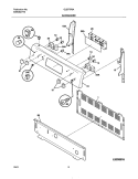 BACKGUARD Diagram and Parts List for GLEF376AQD  Frigidaire Range