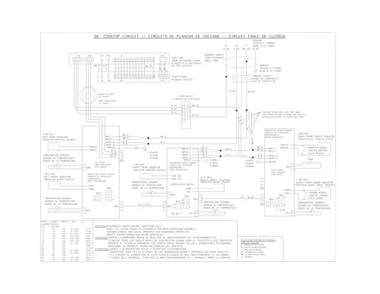 Wiring Diagram Diagram and Parts List for E36IC80QSS0  Electrolux Cooktop