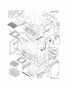 Body Diagram and Parts List for 79078143411  Kenmore Range