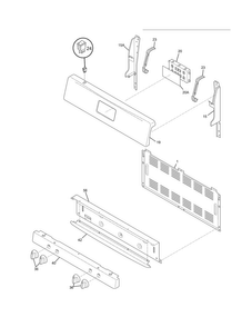 Backguard Diagram and Parts List for FFLF3015LMA  Frigidaire Range