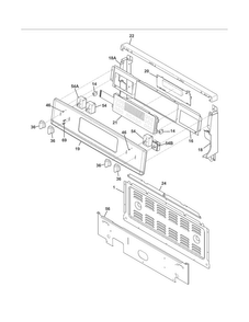 Backguard Diagram and Parts List for FGEF300DNWA  Frigidaire Range