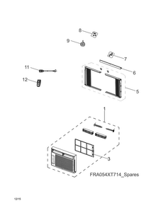 Part Location Diagram of 5304500936 Frigidaire Air Conditioner Rail