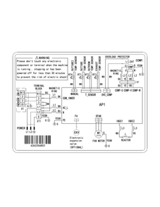 Wiring Diagram Diagram and Parts List for FFMS221CQ20  Frigidaire Air Conditioner