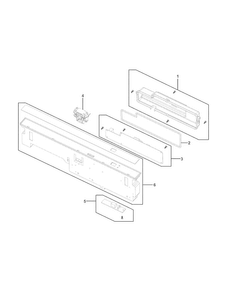 Control Panel Diagram and Parts List for FGHD2472PW0  Frigidaire Dishwasher