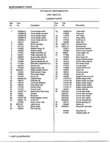Cabinet Parts Page 2 Diagram and Parts List for 19844C  Frigidaire Refrigerator