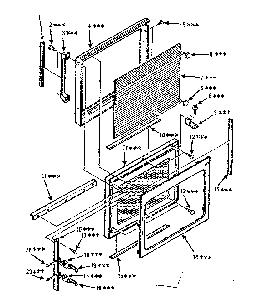 Door Parts Diagram and Parts List for 5648786280  Kenmore Microwave