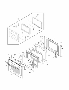 Doors Diagram and Parts List for 79049613311  Kenmore Microwave