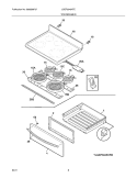 TOP/DRAWER Diagram and Parts List for LGEF3045KFE  Frigidaire Range
