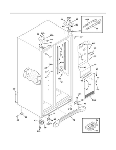 Cabinet Diagram and Parts List for FPUS2698LF2  Frigidaire Refrigerator