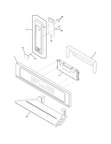 Control Panel Diagram and Parts List for FGMC2765PBB  Frigidaire Microwave Oven Combo