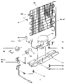 Refrigeration Unit Diagram and Parts List for 5649922910  Kenmore Refrigerator