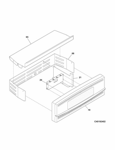 Control Panel Diagram and Parts List for 79040192402  Kenmore Wall Oven