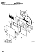 P16D0019 FRNT PNL, DOOR Diagram and Parts List for FDEB23RGS0  Frigidaire Dryer