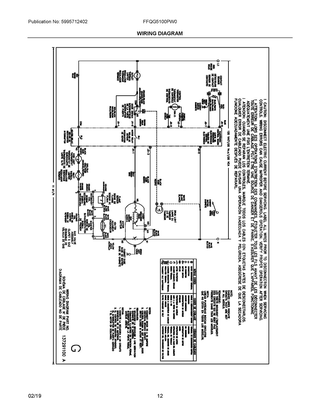 Wiring Diagram Diagram and Parts List for FFQG5100PW0  Frigidaire Dryer