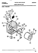 CABINET, DRUM, HEAT DUCT Diagram and Parts List for FDG216RBS1  Frigidaire Dryer