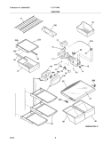SHELVES Diagram and Parts List for PLHT19WEB1  Frigidaire Refrigerator