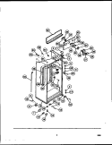 CABINET PARTS Diagram and Parts List for TSK206EN2W  Kelvinator Refrigerator