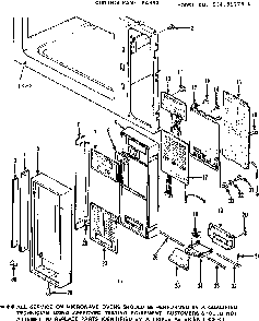 Control Panel Parts Diagram and Parts List for 5649977910  Kenmore Microwave