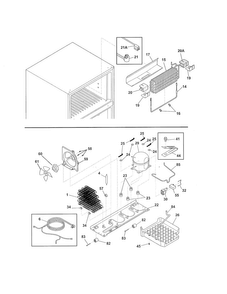 System Diagram and Parts List for FFTR1514QW9  Frigidaire Refrigerator