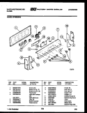 CONTROL PANEL Diagram and Parts List for KF400GDF5  Frigidaire Range
