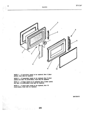 05 - Door Diagram and Parts List for 56-2272-10 01 Frigidaire Microwave