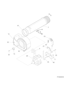 Motor/fan Diagram and Parts List for FFQE5100PW0  Frigidaire Dryer