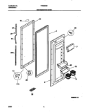 REFRIGERATOR DOOR Diagram and Parts List for FRS26ZGHD0  Frigidaire Refrigerator