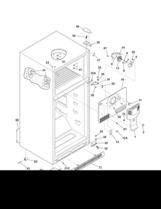 Cabinet Diagram and Parts List for 25362924012  Kenmore Refrigerator