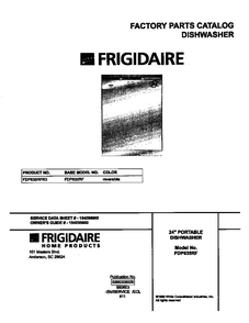 Cover Diagram and Parts List for FDP635RFR3  Frigidaire Dishwasher