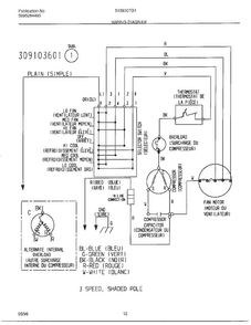 Wiring Diagram Diagram and Parts List for 5138007G1  Frigidaire Air Conditioner