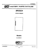 COVER Diagram and Parts List for UL1647ECW1  Frigidaire Freezer