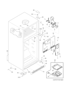 Cabinet Diagram and Parts List for LFHT1831QF2  Frigidaire Refrigerator