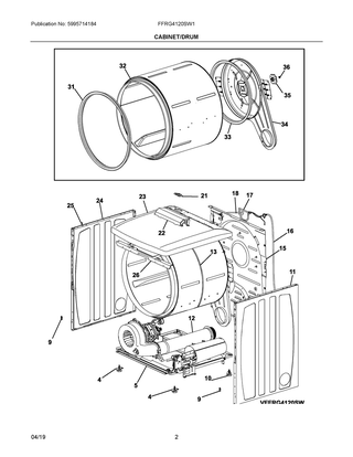 Part Location Diagram of 5304521164 Frigidaire COVER
