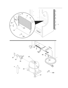 System Diagram and Parts List for TFRU17B2JWC  Tappan Freezer