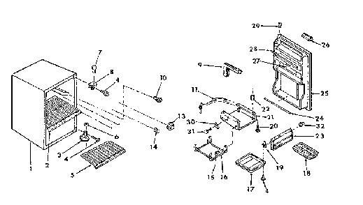 Part Location Diagram of 3433 Maytag Inner door