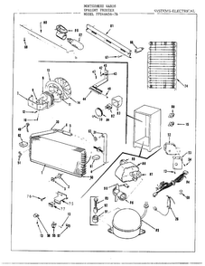Electrical Diagram and Parts List for 46656B  Frigidaire Freezer