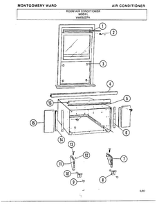 Room Air Conditioner Page 9 Diagram and Parts List for 5237A  Frigidaire Air Conditioner