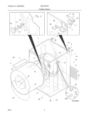 CABINET / DRUM Diagram and Parts List for CDE4000FW0  Crosley Dryer