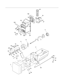 Ice Container Diagram and Parts List for FGUB2642LE4  Frigidaire Refrigerator