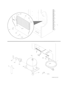 System Diagram and Parts List for FKCH17F7HWF  Frigidaire Refrigerator